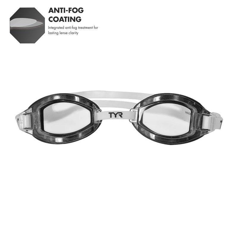 TYR Team Sprint Performance Goggle (Clear), 8 x 3.4 x 1.5" - Image 2