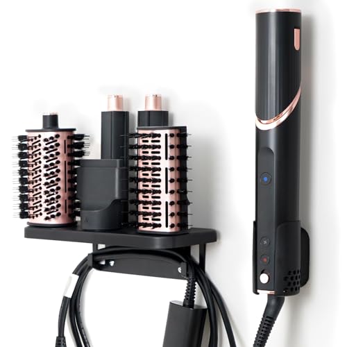 KeeTidy Hair Dryer Holder Compatible with Shark FlexStyle, Wall Mount Holder Compatible with Shark FlexStyle for Storage Attachments Curling Wand Organizer Rack with Cord Hanger for Accessories Curlers Brush - Image 1