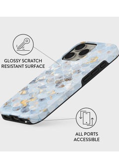 BURGA Luxury Styled Giltter iPhone 16  Pro Max Case Compatible with Double Layer Silicone Protective Case Mermaid Skin  - Image 3