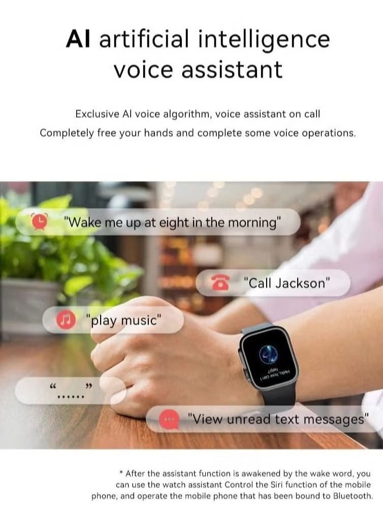 ماركة غير محددة - ساعة ذكية X8+ بلس الترا الجيل ال8 2.08 بوصة شاشة IPS NFC Bluetooth V5 شاحن لاسلكي IP67 مقاوم للماء - برتقالي - Image 1