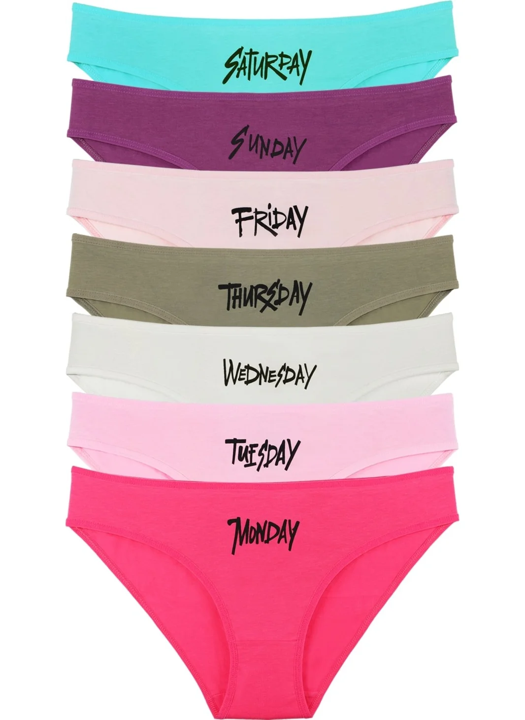 Sensu Women's Day Printed 7-Piece Slip Bikini Panties - KTS1168 Model6