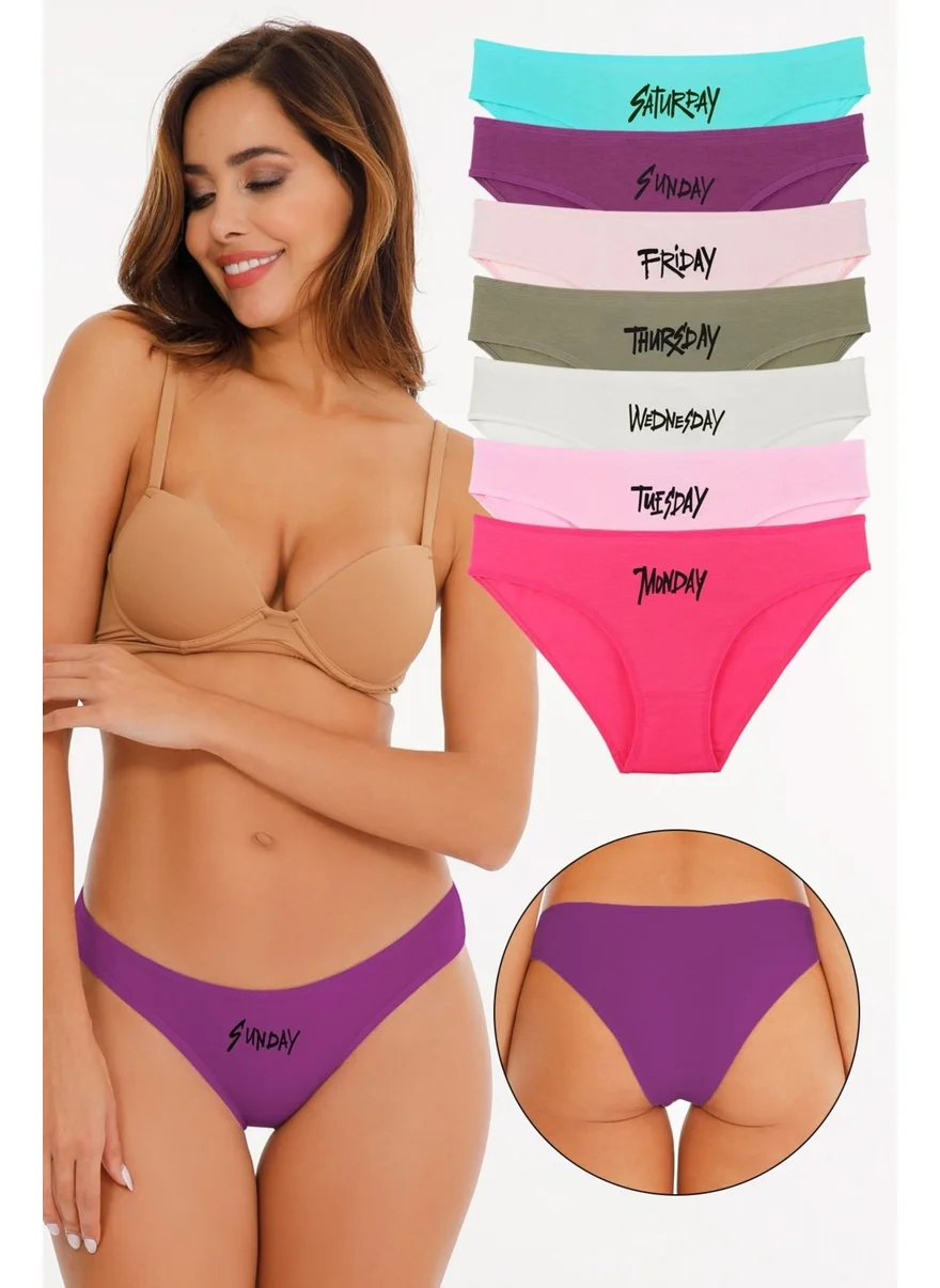 Sensu Women's Day Printed 7-Piece Slip Bikini Panties - KTS1168 Model6