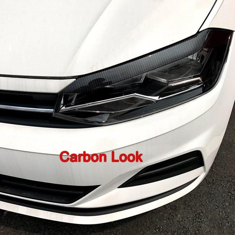 Vuzmode Glossy Black Headlight Eyebrows for VW Polo MK6 - Image 4