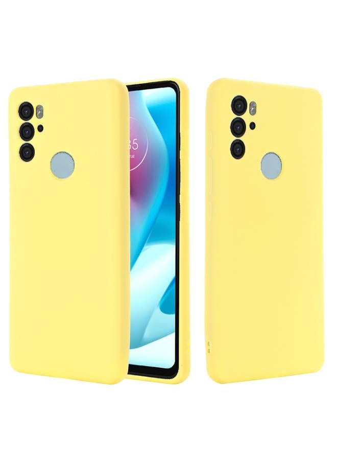 S-TOP Case For Motorola Moto G60S Pure Color Liquid Silicone Shockproof Full Coverage Phone Case - Image 1