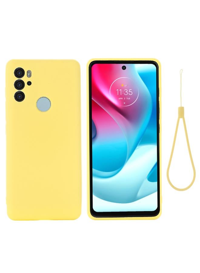S-TOP Case For Motorola Moto G60S Pure Color Liquid Silicone Shockproof Full Coverage Phone Case - Image 3