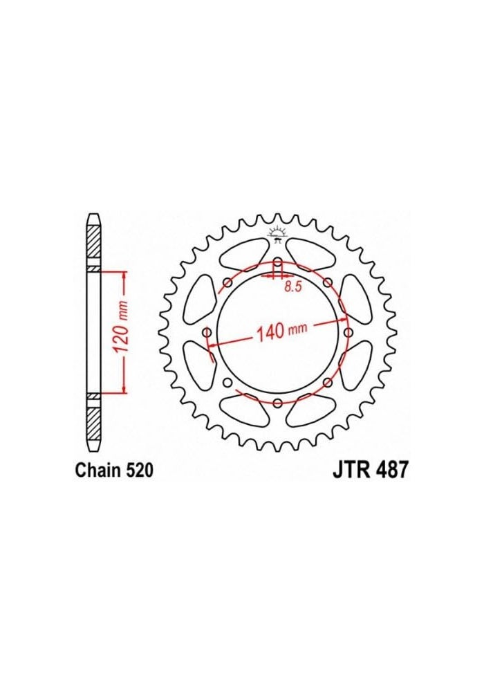 JT Sprockets 46T Steel Rear Sprocket - Image 2