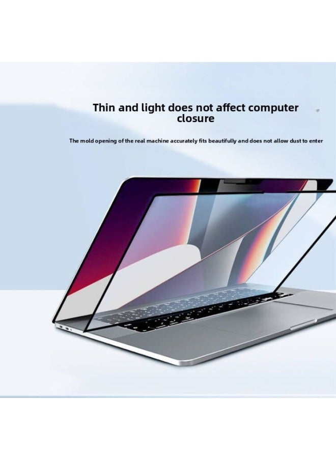Generic - Suitable For Apple MacBook13.6 HD Film 2024/M3/M2 Frame Glue Washing Removable Film Air15.3-Color:Frosted Frame Adhesive Film (with Packaging + Cleaning Tools)-Size:Pro Touch Bar15.4-inch (A1707/A1990) - Image 1