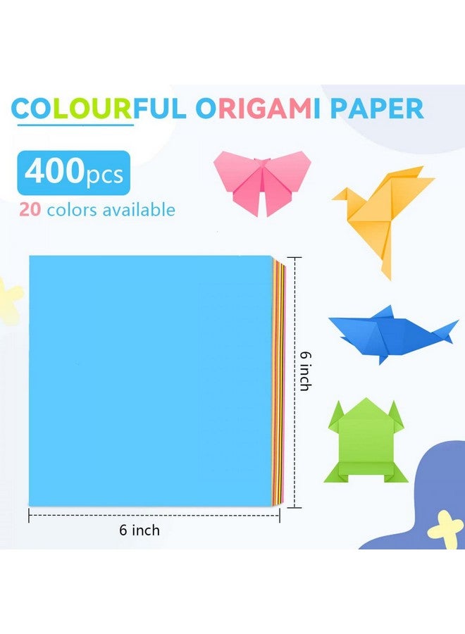 SenseYo 400 Sheets Origami Paper Kit for Easy Fold Paper Beginner, 20 Colors 6 Inch x 6 Inch - Image 2