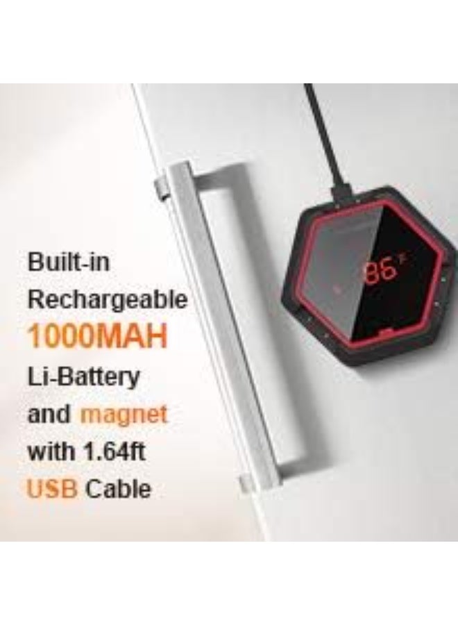 إنك بيرد ميزان حرارة لاسلكي يعمل بالبلوتوث للشواء IBT-6XS، مقياس حرارة رقمي 150 قدم بستة مجسات لشواية الطبخ للمُسخن، ميزان حرارة مغناطيسي للفرن مع مؤقت انذار لطعام المطبخ من اينكبيرد - Image 5