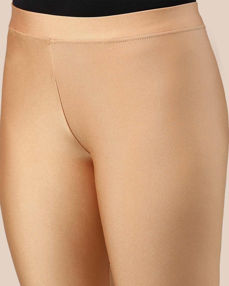 Mehrang Tailored Cut & Slim Fit Stetchable Fabric Ankle Length Shimmer Leggings for Womens and Girls (in, Alpha, S, Regular, Golden) - Image 5