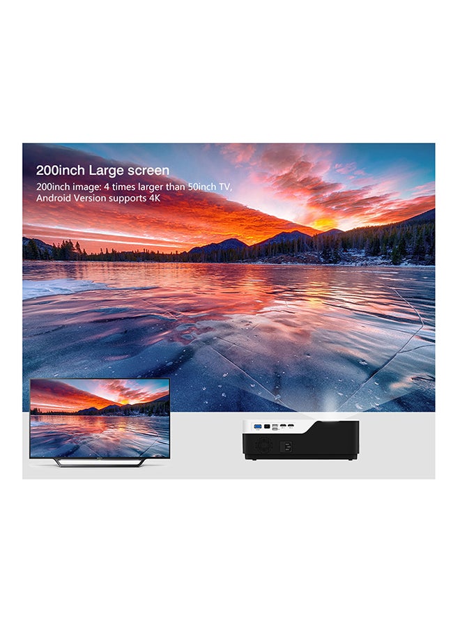 وونكت جهاز بروجيكتور LED بدقة كاملة الوضوح 1080 M18 أبيض - Image 5