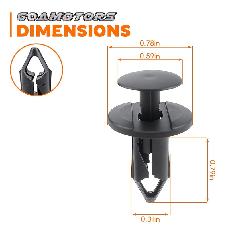 GoaMotors 25pcs 6503598 Grille Push Pin Retainer Clips Fasteners Rivet Fit for 2007-2020 Jeep Wrangler & 05-10 Grand Cherokee WK Ready varied options - Image 2