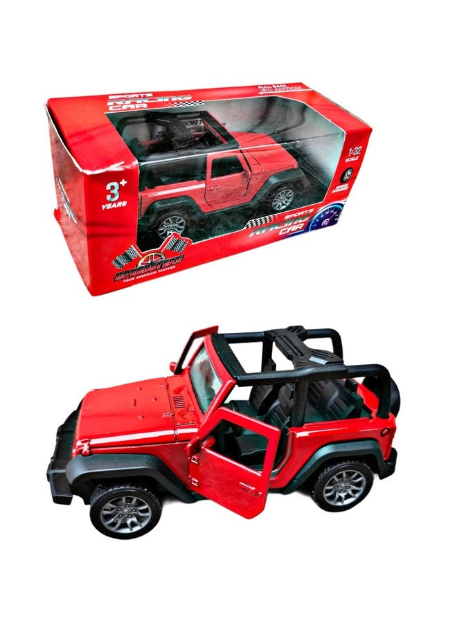 RUHANI Openable 2 Door Wrangler Toy Car 1:32 Die-cast Pull Back Model Car with Open The Door Toy Vehicle Cars for Kids ((Color May Vary) (Red) - Image 4