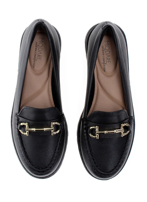 مودار Modare Ladies Closed/Flat Shoes Black | Made In Brazil