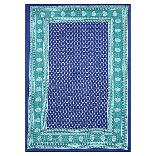 ART WORLD Queen Size Double Bed Sheet with Pillow Covers Pure Cotton Rajasthani Jaipuri Traditional Printed Bedcover - Image 3