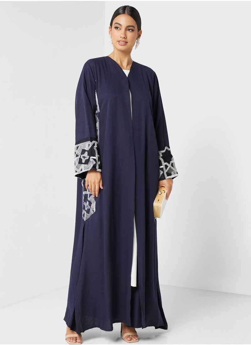 hayas closet - Embroidered Patterned Abaya - Image 1