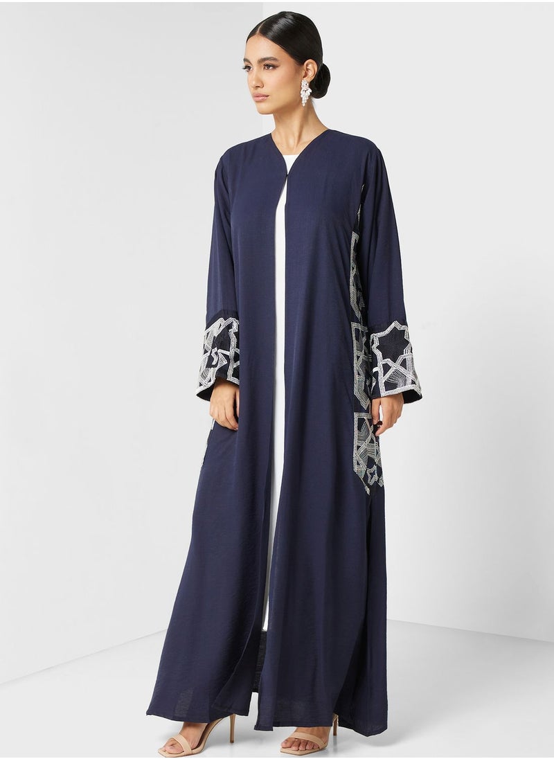 hayas closet - Embroidered Patterned Abaya - Image 1