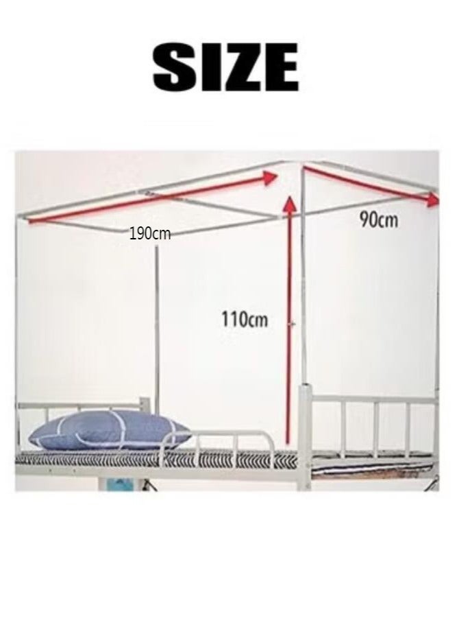 Arabest Bed Canopy Tents Curtain Blackout Curtain Single Bed Tent Curtain Student Shading Cloth Bed Canopy Mosquito Net Student Sleep Privacy Protection - Image 5