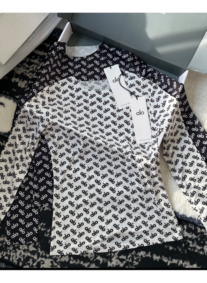 alo Alo Ice silk slimming, concealment, slimming, close-fitting, light, cool and UV-resistant top, long sleeves for summer - Image 1