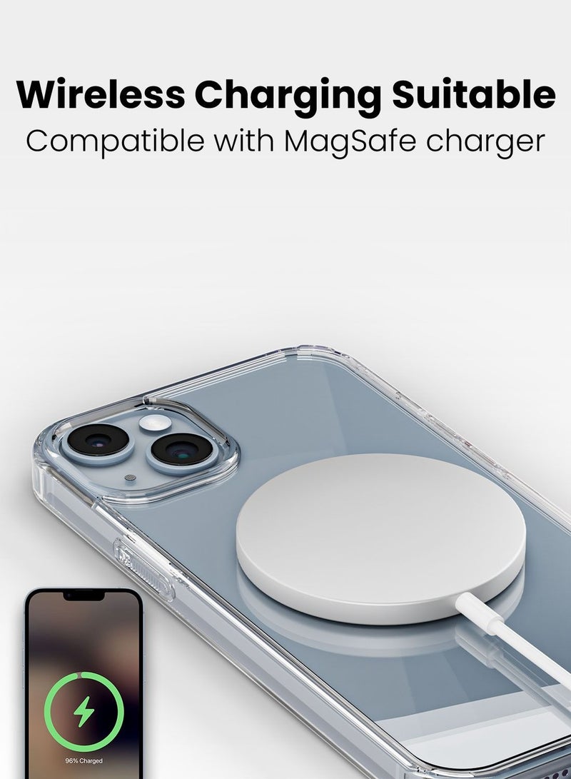 Moxedo Lite Crystal-Clear Magnetic Case Wireless Charging 9H Tempered Glass Screen Protector compatible for iPhone 14 Plus - Image 2