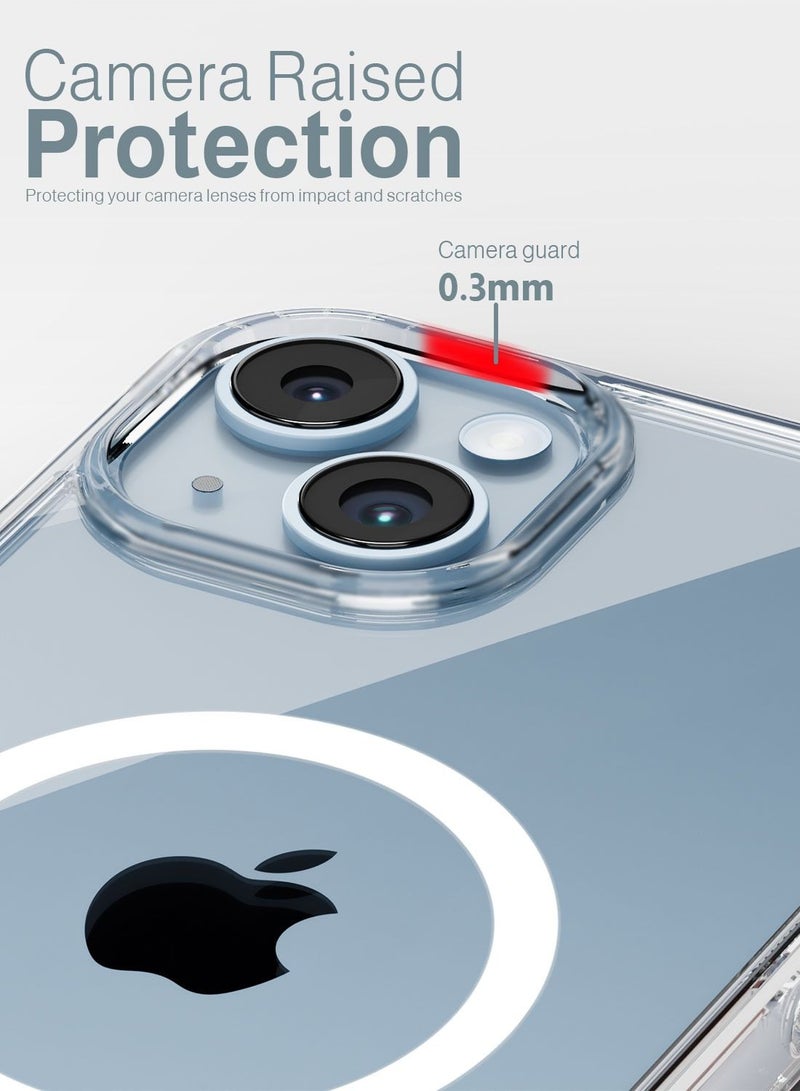 Moxedo Lite Crystal-Clear Magnetic Case Wireless Charging 9H Tempered Glass Screen Protector compatible for iPhone 14 Plus - Image 4