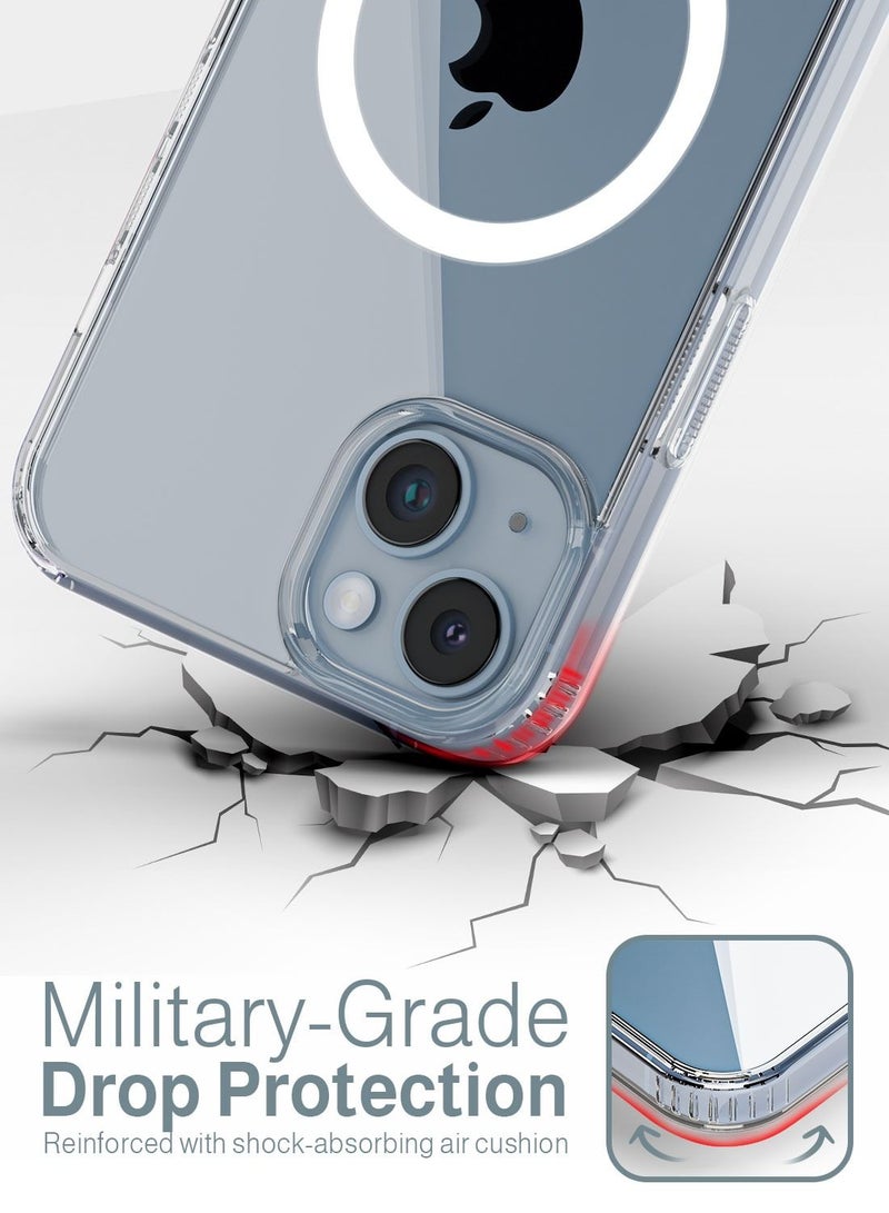 Moxedo Lite Crystal-Clear Magnetic Case Wireless Charging 9H Tempered Glass Screen Protector compatible for iPhone 14 Plus - Image 3