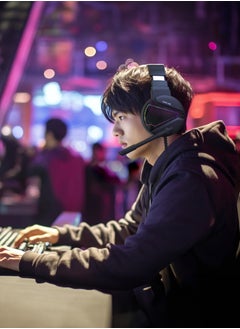 GREEN LION GP27X Gaming Headphone /High-Definition Audio / Comfortable to Wear / Durable Build /Wide Combability/ 3.5mm Audio Jack / Omni-Directional Microphone / Music / 2.1m Wired Headphone  - Black  - Image 5