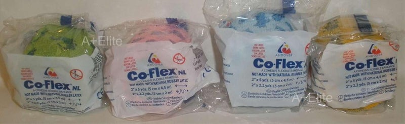 Coflex ANDOVER COFLEX NL Kids Pack 2x5Yds 4PACK Cohesive Flexible Elastic Latex Free Bandage Compression Self Adherent Wrap Bright Color Neon Purple Yellow Blue For Children Animals Pets Cats Dogs Horses 5200KP - Image 2