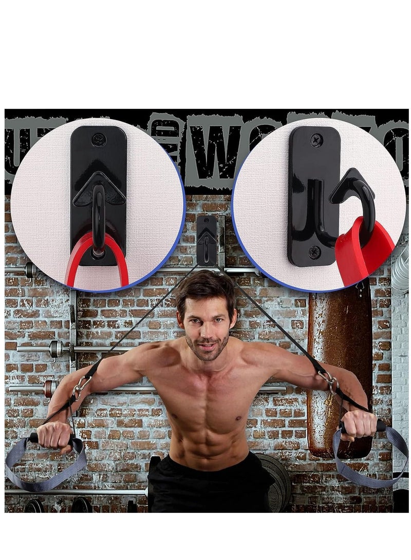 3PCS Workout Wall Mount Anchors Heavy Duty Resistance Band Wall Anchor Home Gym Exercise Anchors Ceiling Mounted Hooks Exercise Strap Anchor for Body Weight Straps Strength Training Yoga - Image 4