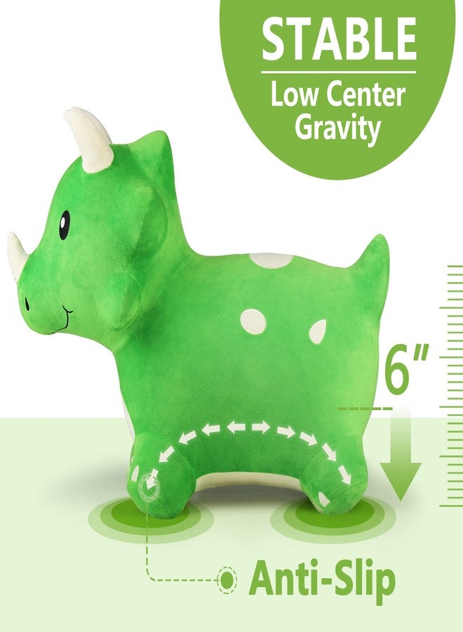 آي بلاي، آي ليرن لعبة iPlay، iLearn Bouncy Pals Dinosaur Hopper للأطفال بعمر سنتين، حيوانات نطاطة قطيفة للأطفال الصغار، لعبة ركوب تريسيراتوبس نطاطة للأطفال، حصان نطاط خارجي، هدايا عيد ميلاد رائعة للفتيات من 3 إلى 6 سنوات - Image 5