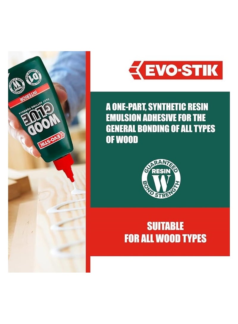 EVO-STIK Wood Glue  Interior Extra Strong Fast Setting Suitable For All Wood Types Dries Clear 125ml - Image 4