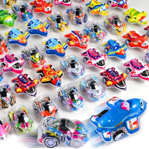 GOLDGE 100 Pcs Mini Pull Back Cars and Airplanes Set Assorted Racing Cars Planes Bulk Party Favors Birthday Goodie Bag Fillers Classroom Rewards Carnival Prizes Stocking Stuffers for Kids - Image 1
