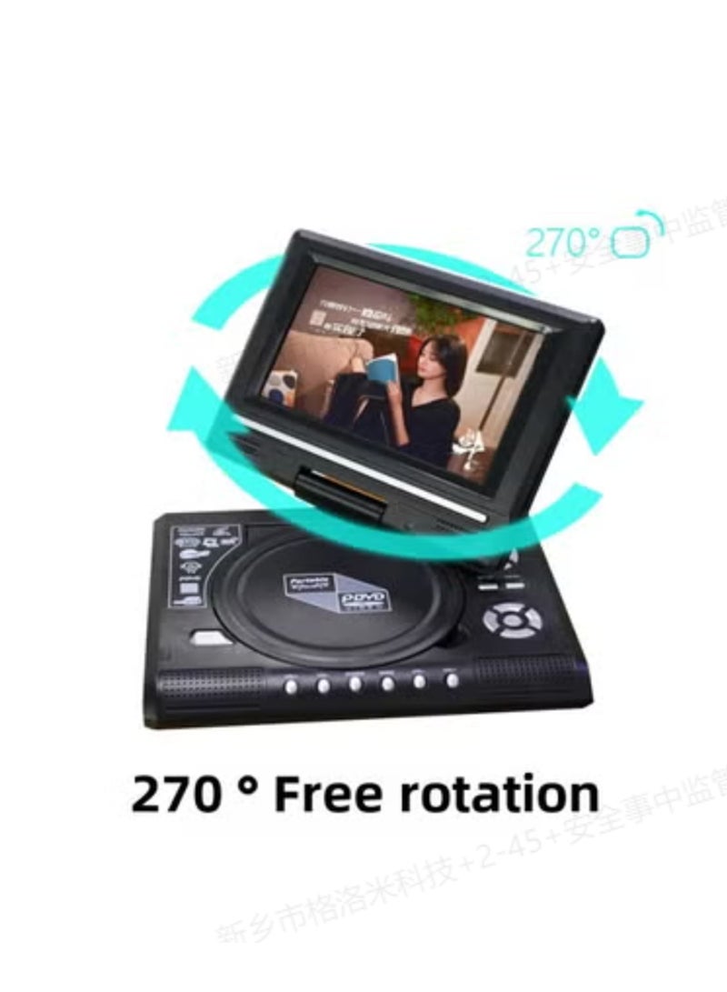 Multi-function DVD Player LCD Ultra-clear Ultra-long Battery Life DVD Player Home Evd Children's Small TV-Body Color:Black - Image 2