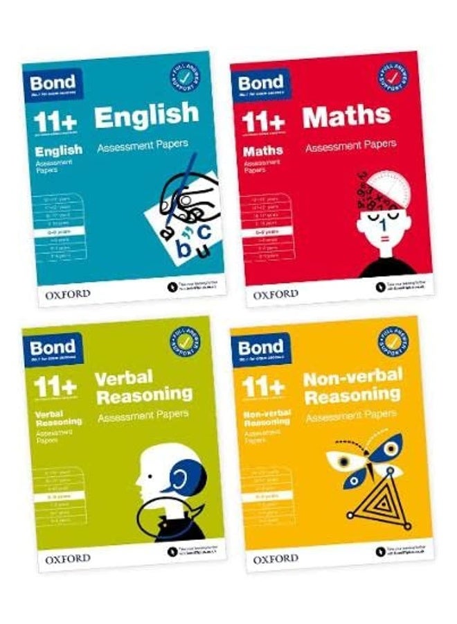 Bond 11+: Bond 11+ English, Maths, Non-verbal Reasoning, Verbal Reasoning Assessment Papers 8-9 years Bundle 