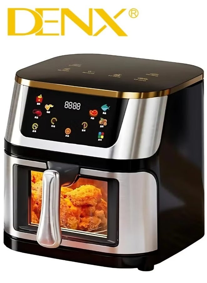 DENX DX3409 Smart Multi-Function Air Fryer, 8L Capacity, Color Touchscreen, Transparent Window, Oil-Free Cooking, Easy to Clean, 1800W Power, Safety Lock, Auto-Cooking Programs - Image 1