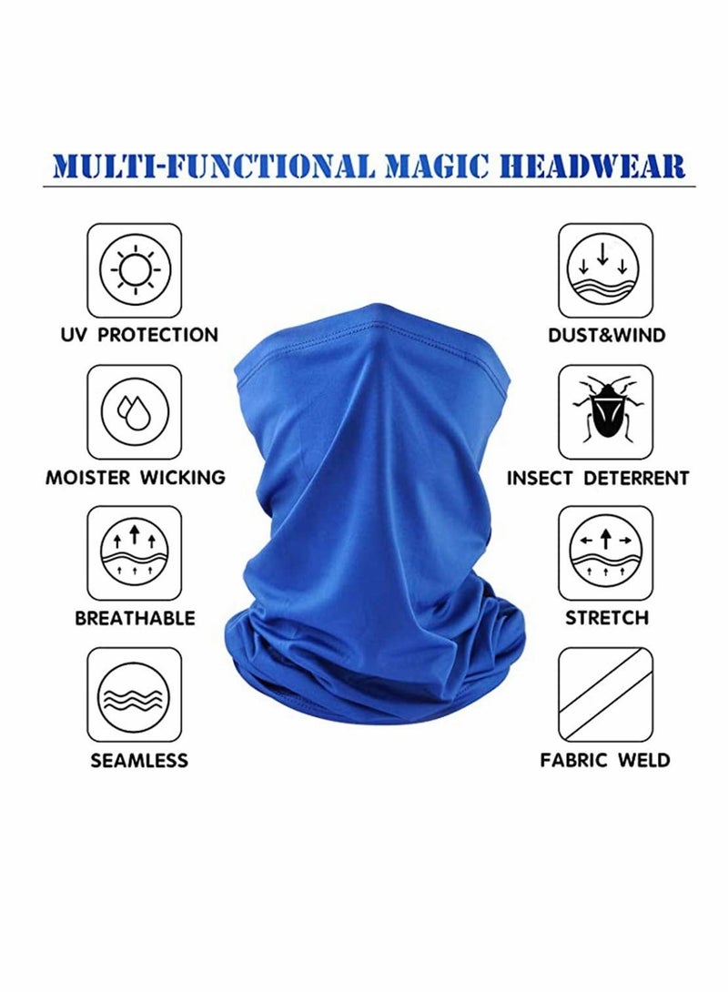 واي آند دي Neck Gaiter Face Scarf Mask 6 PCS Man Women Outdoor Sun UV Protection Windproof Sunscreen Breathable Bandana Balaclava Dust for Fishing Hiking Running Cycling  - Image 2