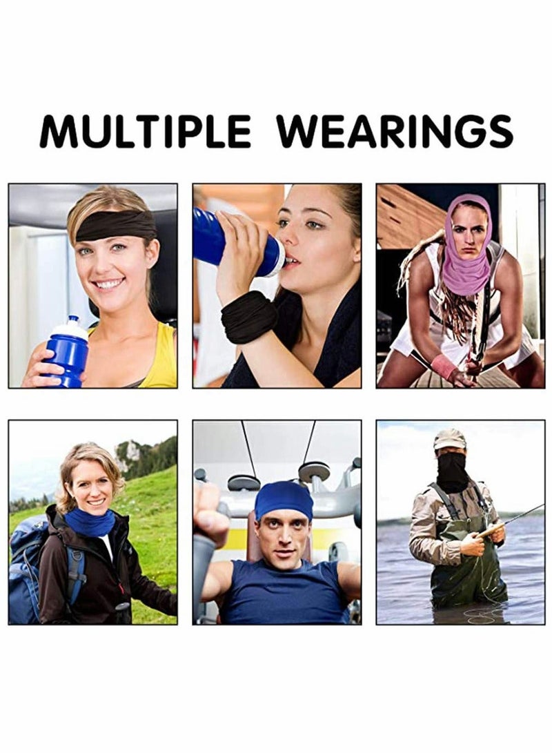 واي آند دي Neck Gaiter Face Scarf Mask 6 PCS Man Women Outdoor Sun UV Protection Windproof Sunscreen Breathable Bandana Balaclava Dust for Fishing Hiking Running Cycling  - Image 5