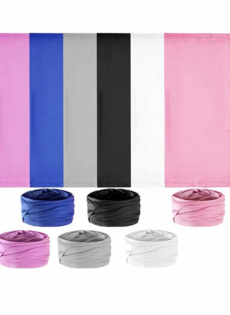 واي آند دي Neck Gaiter Face Scarf Mask 6 PCS Man Women Outdoor Sun UV Protection Windproof Sunscreen Breathable Bandana Balaclava Dust for Fishing Hiking Running Cycling  - Image 4