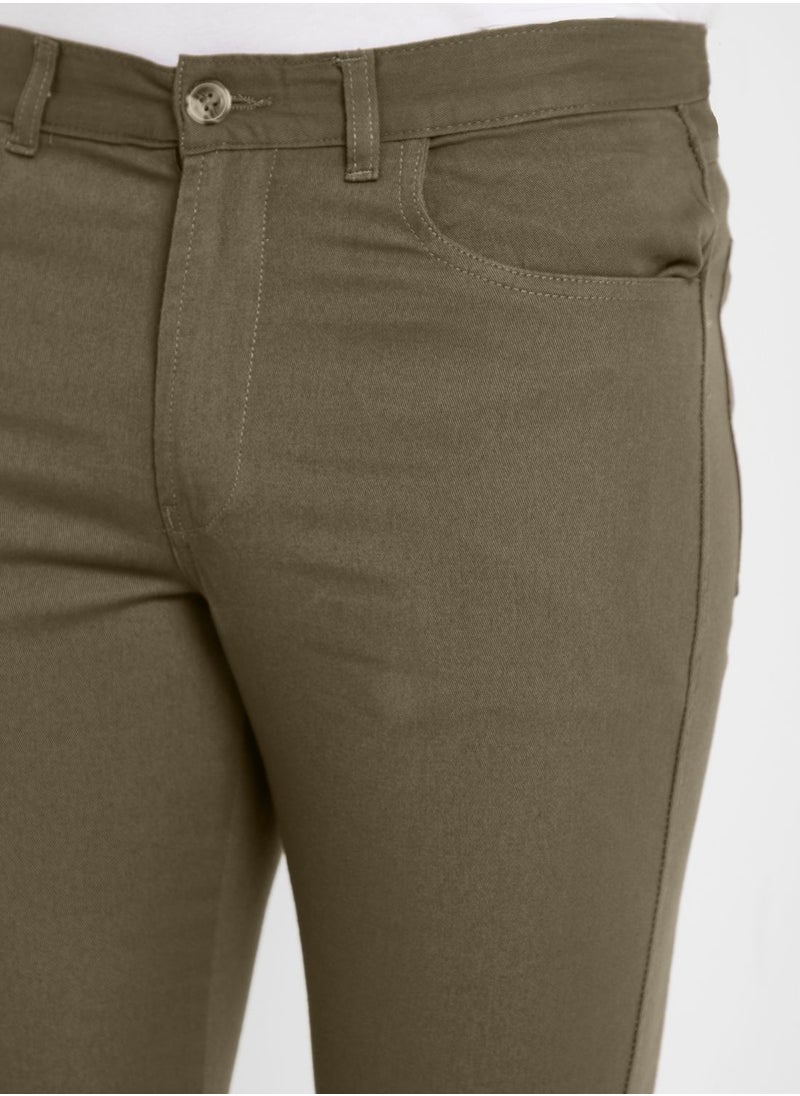 Thomas Scott - Men Khaki Slim Fit Trousers - Image 1