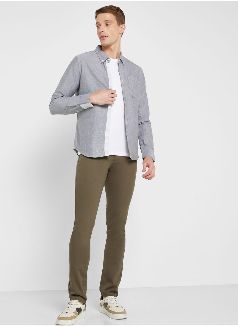 Thomas Scott - Men Khaki Slim Fit Trousers - Image 1
