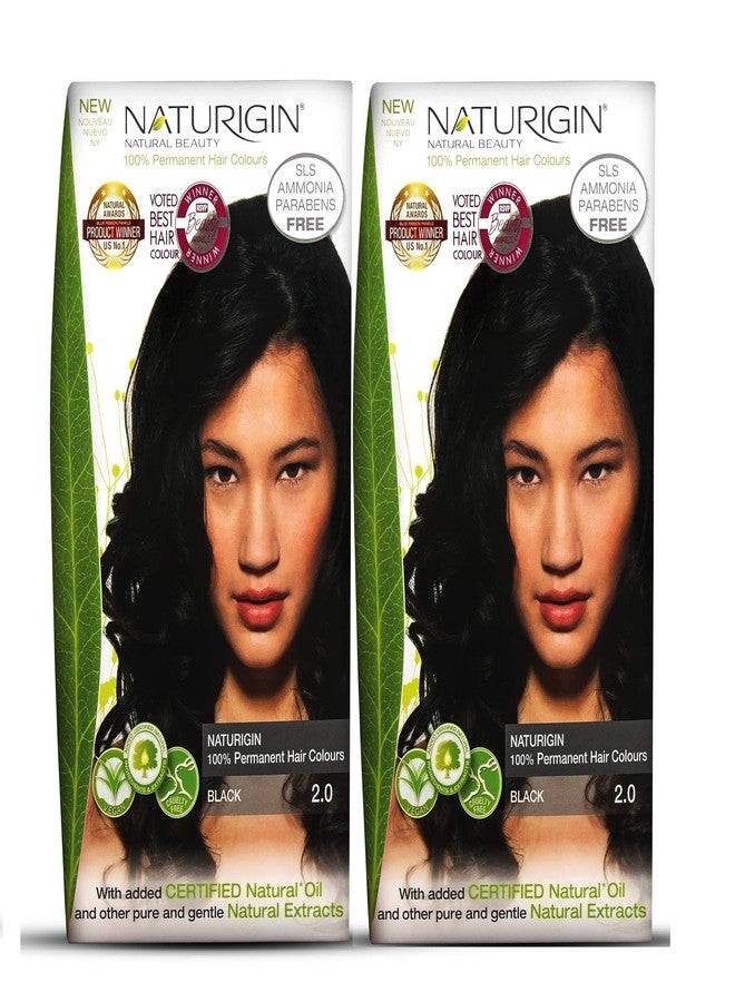 Naturigin Organic Beauty Permanent Hair Colour 115ml (Pack of 2, Black) - Image 2