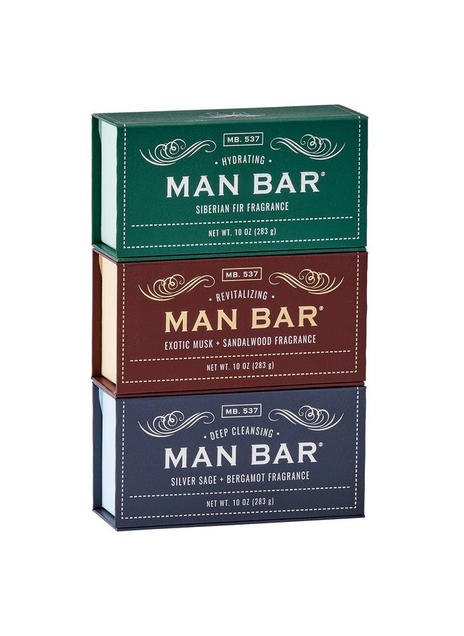 San Francisco Soap Company San Francisco Soap Co Man Bar 3-Piece Gift Set - No Harmful Chemicals - Good for All Skin Types - Made in the USA  - Image 1