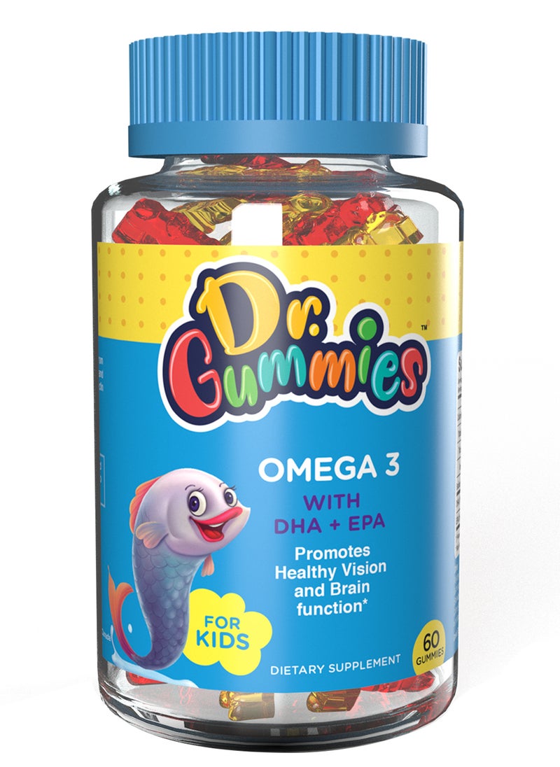 Dr. Gummies Kids Omega 3 With DHA And EPA For Brain And Vision Health 60's  - Image 1