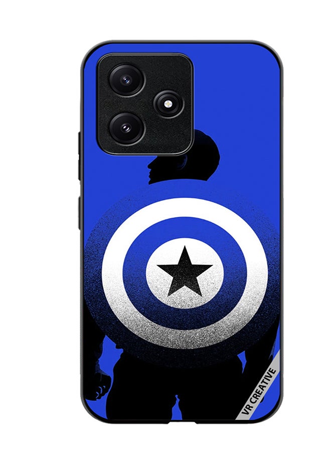 VR CREATIVE Protective Case Cover For Xiaomi Poco M6 Pro 5G Captain America Blue Design Multicolour - Image 1