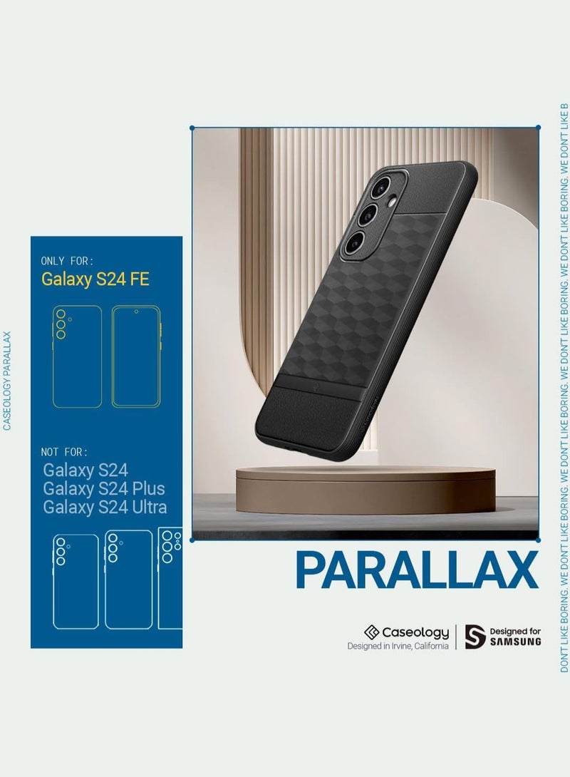 Caseology Parallax for Samsung Galaxy S24 FE Case Cover - Matte Black - Image 2