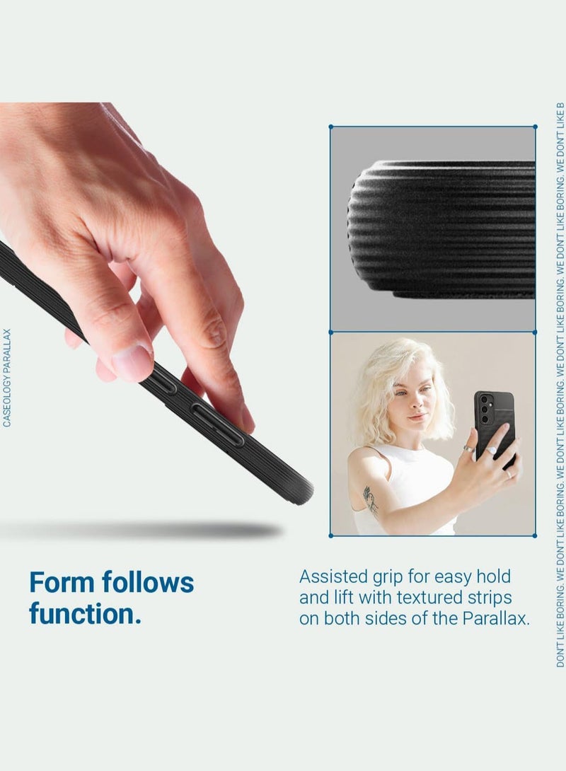 Caseology Parallax for Samsung Galaxy S24 FE Case Cover - Matte Black - Image 4