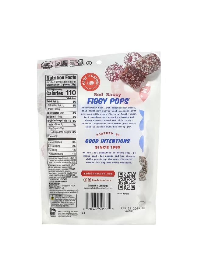 MADE IN NATURE Figgy Pops Red Raspberry  4.2 oz 119 g - Image 2