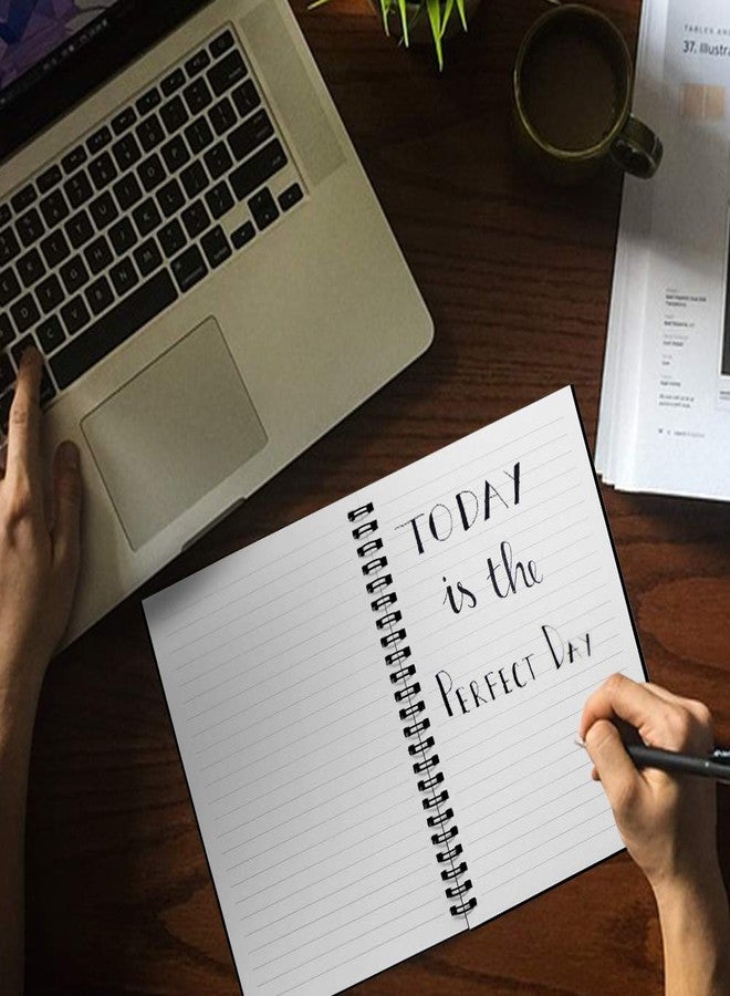 جي آر تي دفاتر GRT A5 حلزونية، عبوتان، دفتر ذو غلاف سلكي، 100 ورقة، مقاس 14 × 21 سم، دفتر ملاحظات للاختزال، مناسب للفصول الدراسية، تدوين الملاحظات، قوائم المهام، اليوميات، الرسم، المنزل، المدرسة، السفر، أسود، ورق مسطر - Image 4