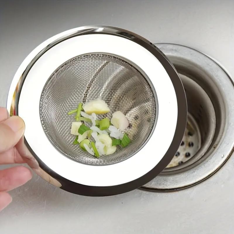 Konquer TimeS Stainless Steel Kitchen Strainer, Sink Jali, Sink Drain Filter Jali, Waste Coupling (11 cm) (2) - Image 1