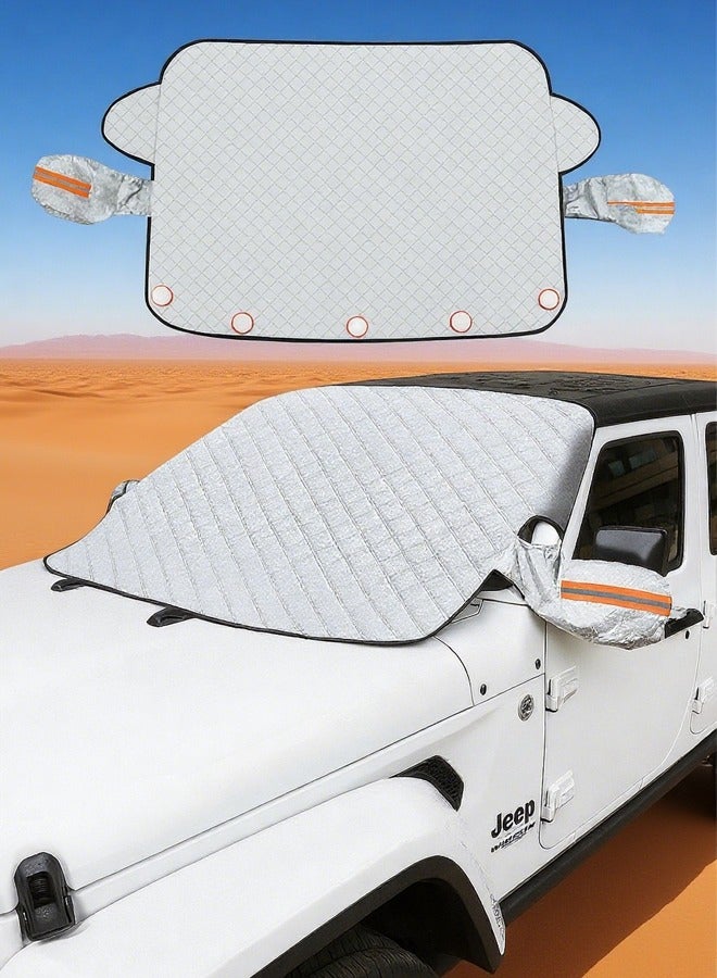 Generic Car Windshield Sunshade, Reflective & Foldable Car Sunshade with 5 Strong Magnets, Waterproof and UV-Resistant, Protects Car Interior and Leather, Suitable Most Cars, SUVs and Trucks  - Image 1